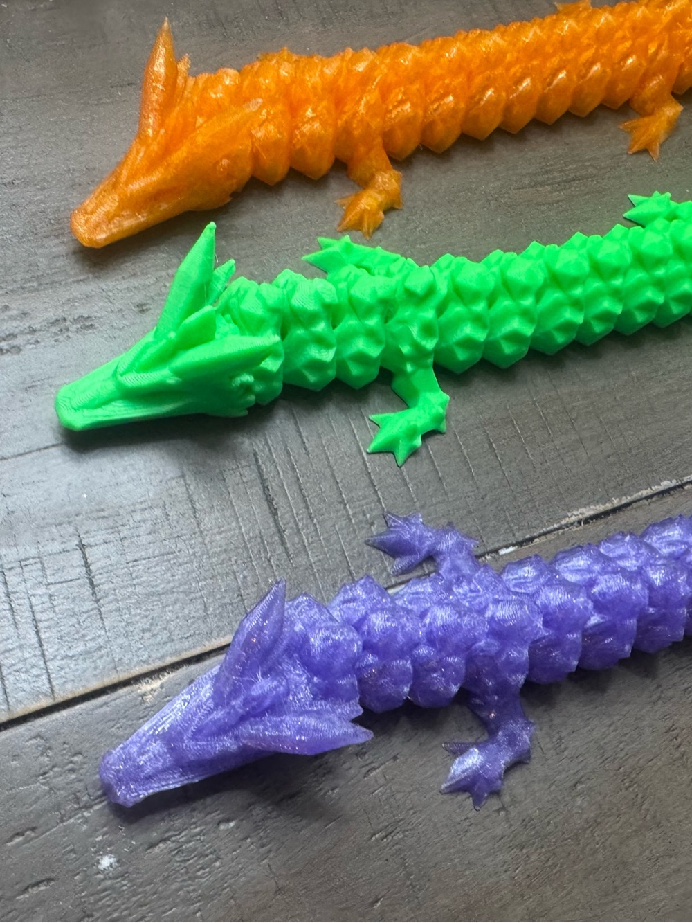 Colorful Dragon  Articulating 3D printed Action Figure Toy -